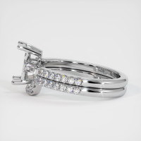 10K White Gold Three Stone Ring Setting Image