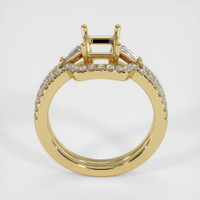 10K Yellow Gold Three Stone Ring Setting Image