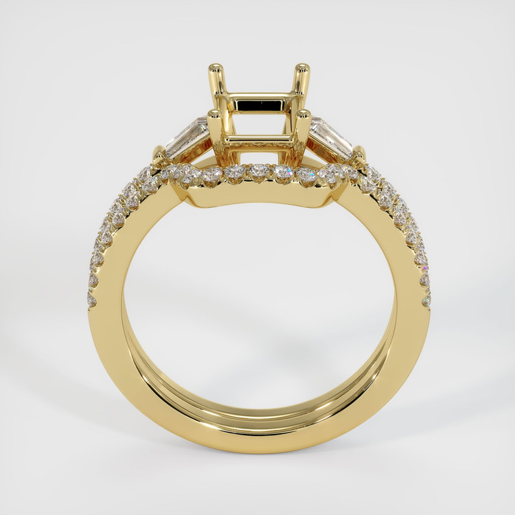 14K Yellow Gold Three Stone Ring Setting