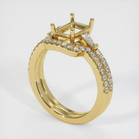 18K Yellow Gold Three Stone Ring Setting Video