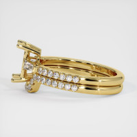 18K Yellow Gold Three Stone Ring Setting Image