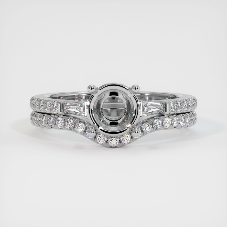 Platinum 950 Three Stone Ring Setting