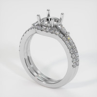 10K White Gold Three Stone Ring Setting Video