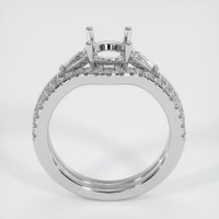 14K White Gold Three Stone Ring Setting Image