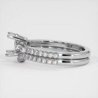 18K White Gold Three Stone Ring Setting Image