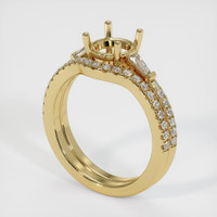10K Yellow Gold Three Stone Ring Setting Video