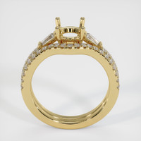 10K Yellow Gold Three Stone Ring Setting Image