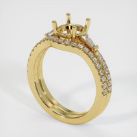 18K Yellow Gold Three Stone Ring Setting Video