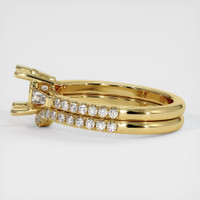 18K Yellow Gold Three Stone Ring Setting Image