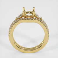 18K Yellow Gold Three Stone Ring Setting Image