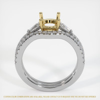 14K Yellow & White Three Stone Ring Setting Image
