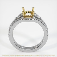 18K Yellow & White Three Stone Ring Setting Image