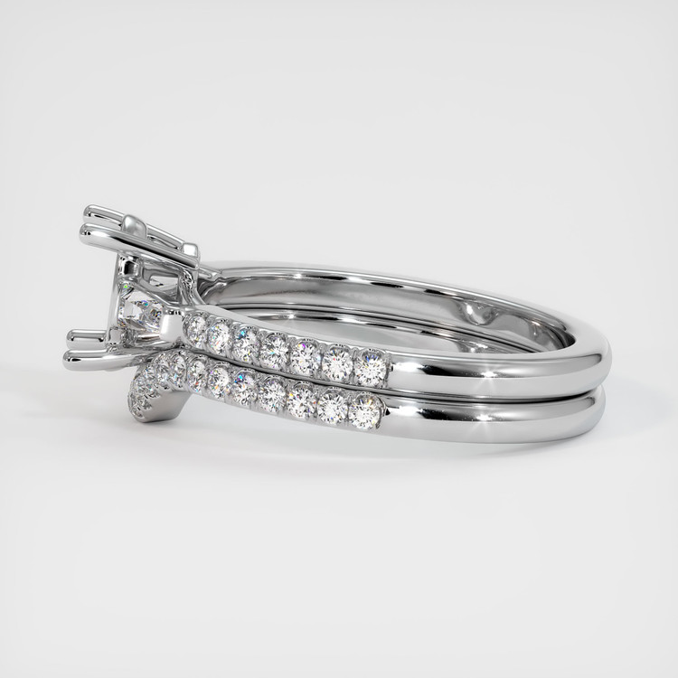 Platinum 950 Three Stone Ring Setting