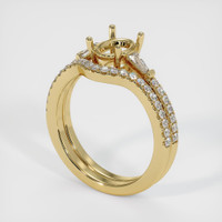 14K Yellow Gold Three Stone Ring Setting Video