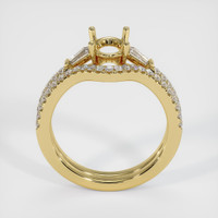 18K Yellow Gold Three Stone Ring Setting Image