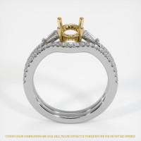 14K Yellow & White Three Stone Ring Setting Image