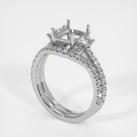 14K White Gold Three Stone Ring Setting Video