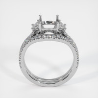 14K White Gold Three Stone Ring Setting Image