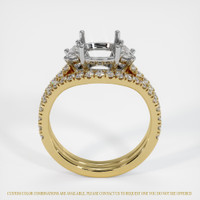 18K White & Yellow Three Stone Ring Setting Image