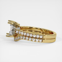 10K Yellow Gold Three Stone Ring Setting Image