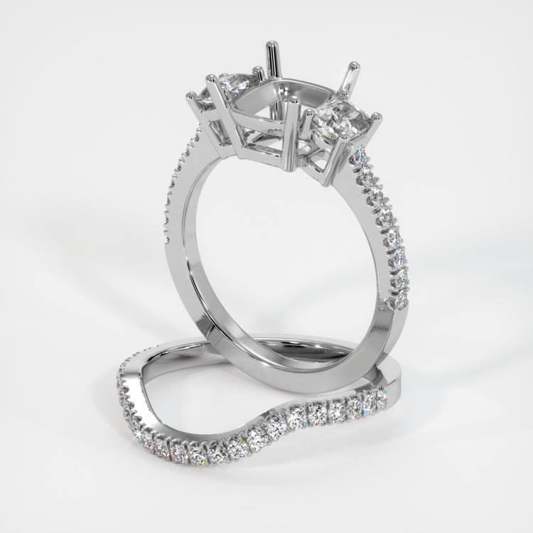 Platinum 950 Pave Ring Setting