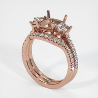 14K Rose Gold Pave Ring Setting Video