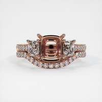14K Rose Gold Pave Ring Setting Image