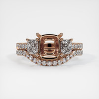 14K Rose Gold Pave Ring Setting Image