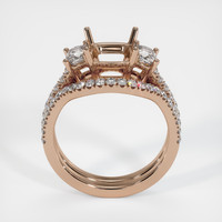 14K Rose Gold Pave Ring Setting Image