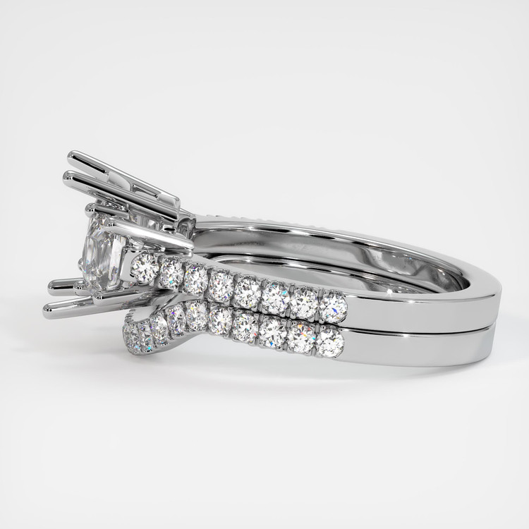 18K White Gold Pave Ring Setting
