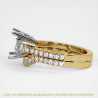 14K White & Yellow Pave Ring Setting Image