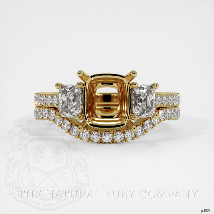 14K Yellow Gold Pave Ring Setting