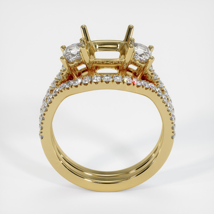 18K Yellow Gold Pave Ring Setting