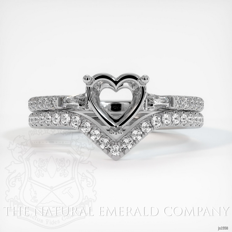 Platinum 950 Three Stone Ring Setting