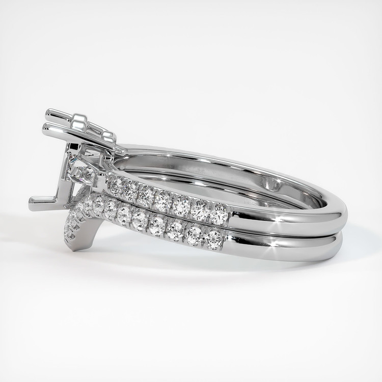 Platinum 950 Three Stone Ring Setting