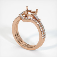 18K Rose Gold Three Stone Ring Setting Video