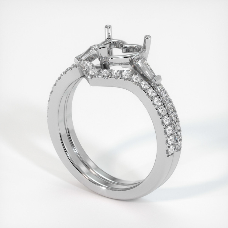 Silver Three Stone Ring Setting