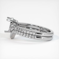 18K White Gold Three Stone Ring Setting Image