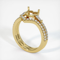 18K Yellow Gold Three Stone Ring Setting Video