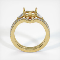 18K Yellow Gold Three Stone Ring Setting Image