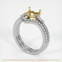 18K Yellow & White Three Stone Ring Setting Video