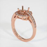14K Rose Gold Pave Ring Setting Video