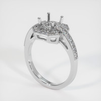 14K White Gold Pave Ring Setting Video