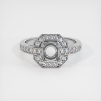 14K White Gold Pave Ring Setting Image