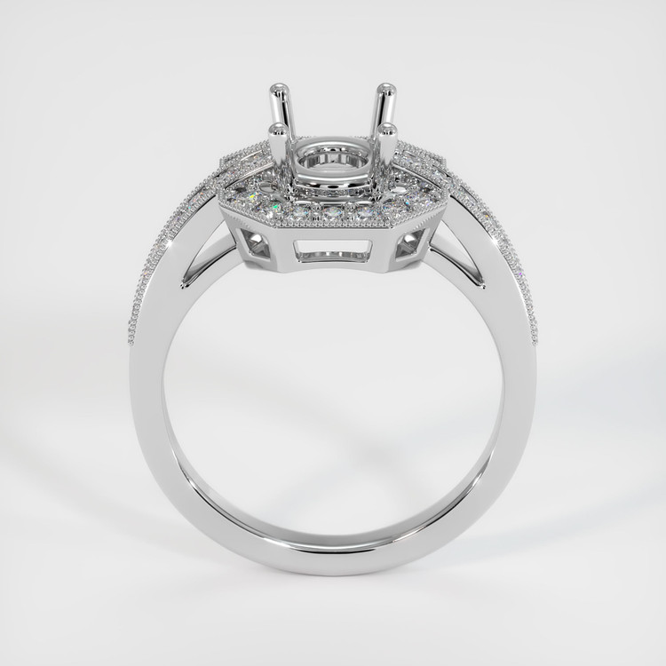 14K White Gold Antique Style Ring Setting