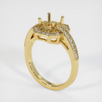 18K Yellow Gold Pave Ring Setting Video