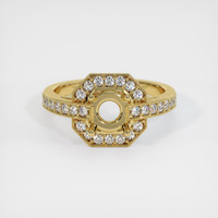 18K Yellow Gold Pave Ring Setting Image