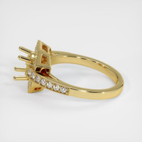 18K Yellow Gold Pave Ring Setting Image