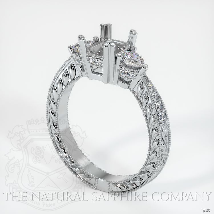 Platinum 950 Antique Style Ring Setting
