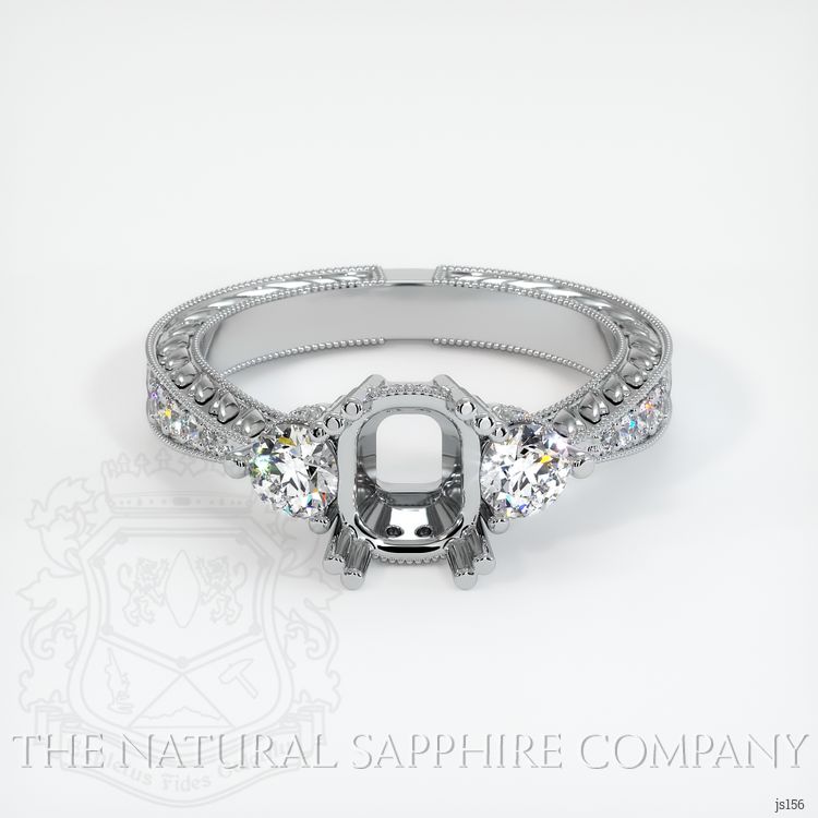 Platinum 950 Antique Style Ring Setting